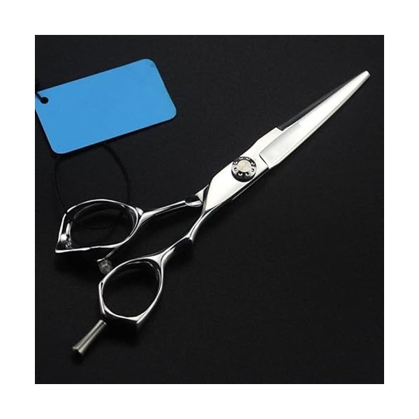 ciseaux de coiffeur Ciseaux de coupe de cheveux, 6 pouces japon Glace calcination argent coupe ciseaux de salon de coiffure c