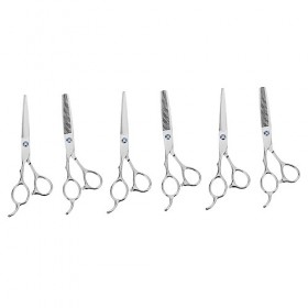 FOMIYES Outils Professionnel 6 Pièces Ciseaux Pour Gauchers Outils De Coiffure Outils De Coiffure Professionnels Ciseaux À Ba