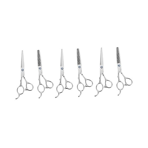 FOMIYES Outils Professionnel 6 Pièces Ciseaux Pour Gauchers Outils De Coiffure Outils De Coiffure Professionnels Ciseaux À Ba