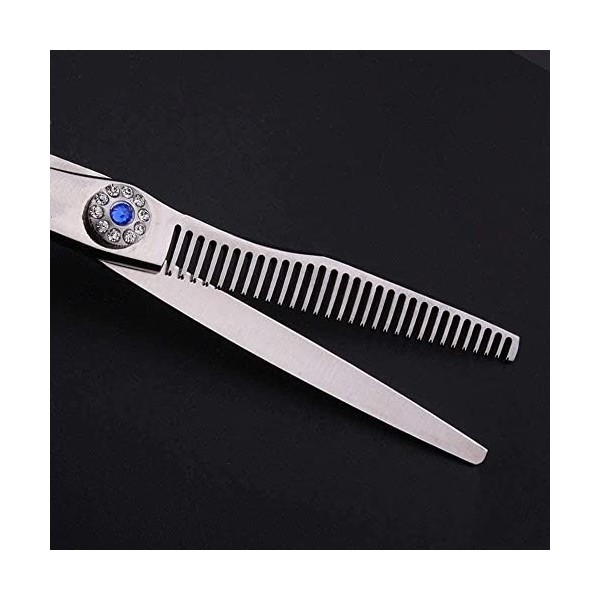 Ciseaux de coiffeur 6 pouces Ensemble de ciseaux de coiffure Bangs Cut Flat + Tooth Scissor Haircut Set-Argent