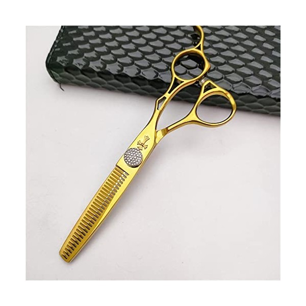 ciseaux de coiffeur Ciseaux De Coupe De Cheveux, Ciseaux De Coiffure En Or De 6,0 Pouces En Forme De Croix Vis De Diamant Cis