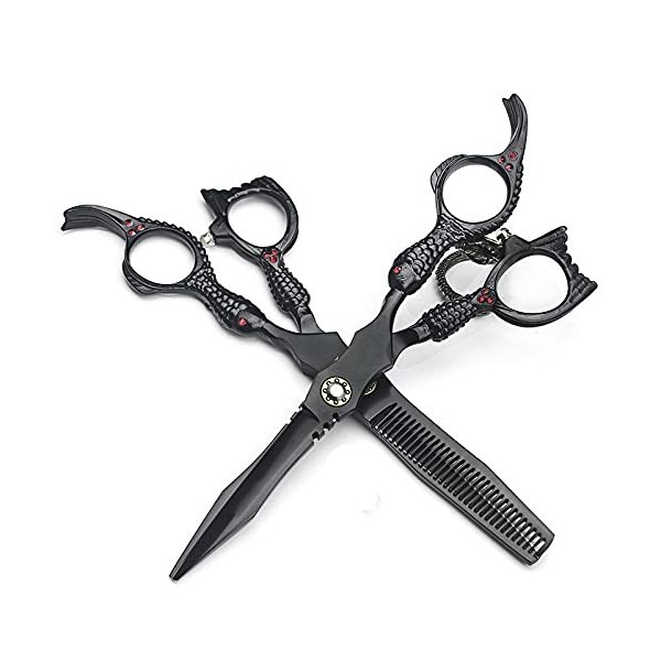 SENFEISM Ciseaux de coiffeur professionnels de 15,2 cm - Design fin - Ciseaux de barbier