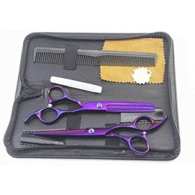 JINJIA Ciseaux de Coupe de Cheveux de Salon Professionnel, Housse de Coiffeur Coupe Cheveux Maison Violet