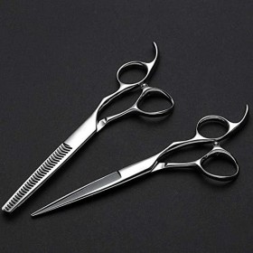 Ensemble de ciseaux de coiffure, ciseaux amincissants, noirs, pour Salon de coiffure ou usage domestique, 15.2 Cm Rasage et É...