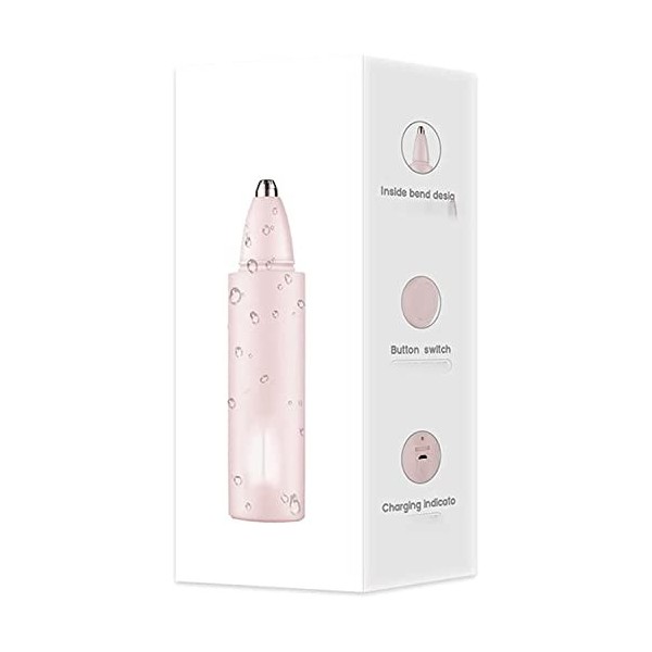 EVANEM Tondeuse nez électrique lavable for femmes, nettoyeur de poils de nez, nettoyeur doreilles, épilateur USB Rechargeabl