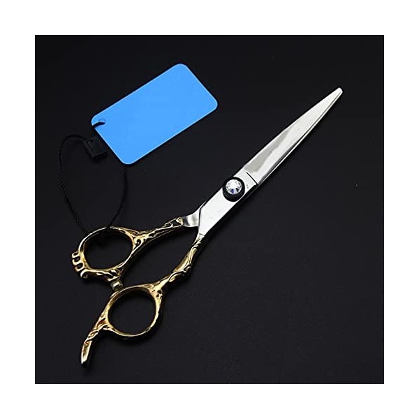 Ciseaux professionnels 440c Golden Handle Hairdressinghaircutting pour barbier ou usage domestique Couleur: Cutting no Bag 