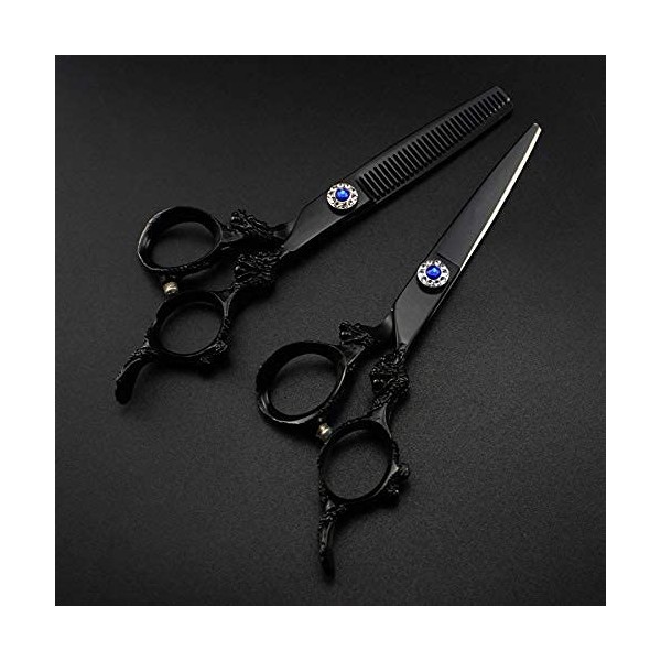 Ciseaux De Coiffeur 6 Pouces, Poignée De Dragon Noir, Ciseaux De Coiffeur Amincissants, Coiffeur, Ciseaux De Coiffeur pour Ho