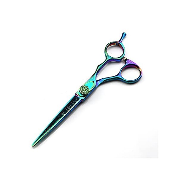 Ciseaux de Coiffeur Verts de 6 Pouces, Ciseaux à Dents, Ciseaux à effiler, Ciseaux Plats, spéciaux pour Les cisailles de Coup