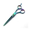 Ciseaux de Coiffeur Verts de 6 Pouces, Ciseaux à Dents, Ciseaux à effiler, Ciseaux Plats, spéciaux pour Les cisailles de Coup