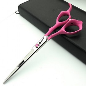 Ciseaux amincissants Ciseaux de soins de salon de coiffure de 6 pouces personnalisés poignée antidérapante rose Coiffeur prof