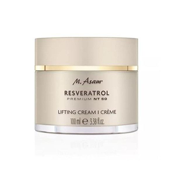 M. Asam RESVERATROL PREMIUM NT50 Crème lissante XXL 100ml – Technologie NT50® brevetée pour une action ciblée, acide hyalur C...