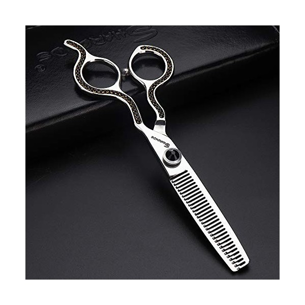 HAOTING Ciseaux Amincissants 15,2 cm Argent Ciseaux de Coiffure Ensemble de Ciseaux de Coiffure Professionnels avec boîte à C