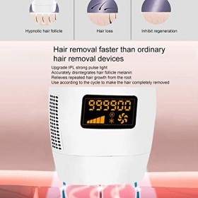 Épilation IPL pour Femmes, épilateur électrique, Machine Dépilation IPL Domestique pour Corps Entier du Visage Blanc 100-24