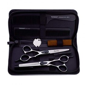 YODZ 6,0 Pouces Ciseaux De Coiffure Set, Salon De Coiffure Coupe De Cheveux Professionnel en Acier Inoxydable Ciseaux, avec V