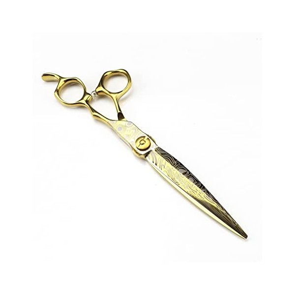 xuangui Ylingling Store Professionnel 7 Gold Damas Scissor Ciseaux De Cheveux Haut De Gamme Coupez Les Outils De Coiffure 