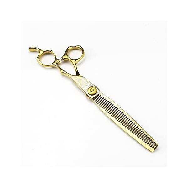 xuangui Ylingling Store Professionnel 7 Gold Damas Scissor Ciseaux De Cheveux Haut De Gamme Coupez Les Outils De Coiffure 