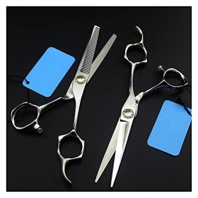 Ciseaux de coiffure à roulement de 6 pouces, ciseaux de maquillage, ciseaux à dents de coiffeur, ciseaux de coiffeur, ciseaux