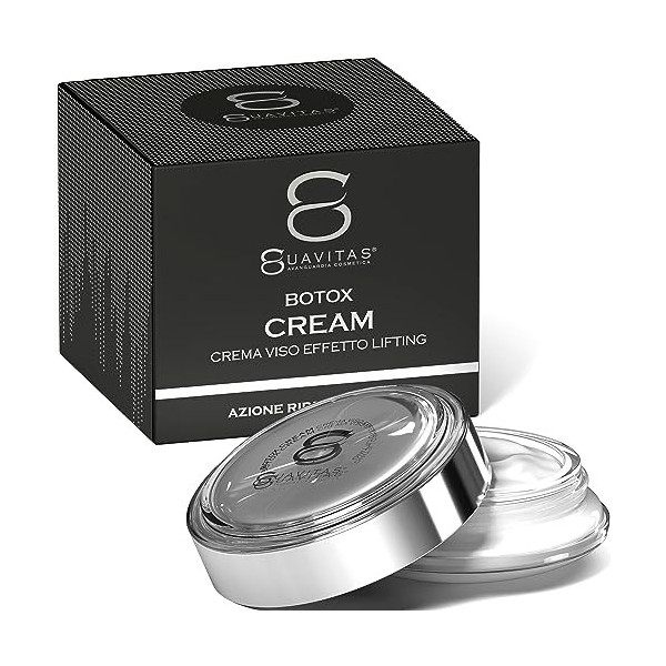 Crème Visage et Cou Antirides Effet Tenseur, avec Aloès, Botox Complex et Collagène pour un Effet Lifting Instantané, Anti-âg...