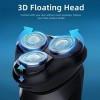 Rasoir électrique pour homme – Rasoir électrique 3D rechargeable étanche IPX7 Rasoir électrique rotatif pour homme avec tonde