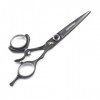 Ciseaux de coiffeur professionnels de 15,2 cm, cisaillement plat en acier inoxydable et ensemble de cisaillement des dents, l