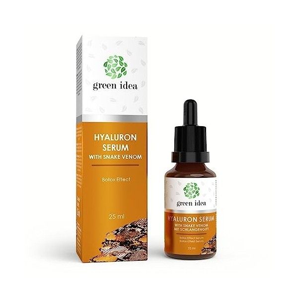 green idea - Sérum dacide hyaluronique avec venin de serpent, soin pour les peaux matures avec effet lifting élevé - Effet B ...