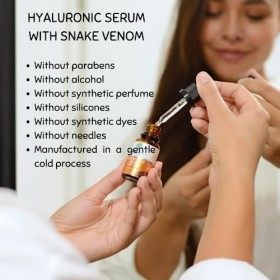 green idea - Sérum dacide hyaluronique avec venin de serpent, soin pour les peaux matures avec effet lifting élevé - Effet B ...