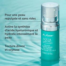 M. Asam AQUA INTENSE – Contour des yeux 30 ml , sans parfum à l’acide hyaluronique, repulpe, lisse et hydrate intensément, r