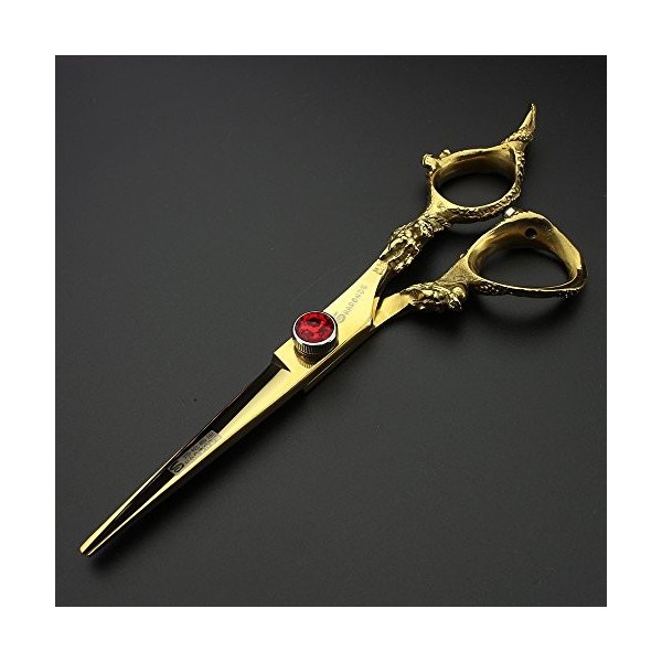 HAOTING Barber Scissors Gold 5,5 Pouces Coupe de Cheveux et Ciseaux à effiler Ensemble de Ciseaux de Cheveux Joyeux Noël Ens