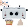 Chauffe-Cire Double Pot, Chauffe-Pot De Cire éLectrique Professionnel 200 W Pour Les Soins De La Peau Et LéPilation ComplèTe