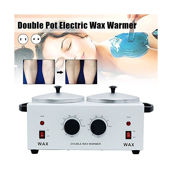 Chauffe-Cire Double Pot, Chauffe-Pot De Cire éLectrique Professionnel 200 W Pour Les Soins De La Peau Et LéPilation ComplèTe