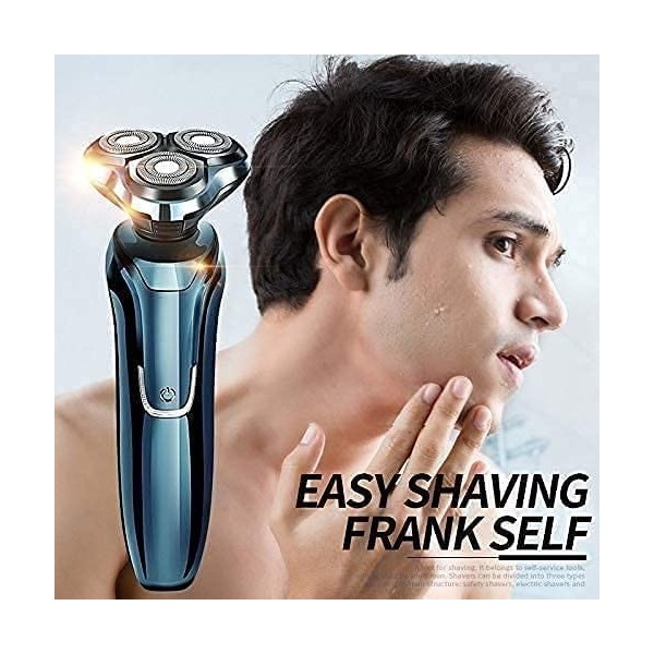 Rasoir électrique for Hommes, Hommes rasoirs électriques à la Barbe for Hommes Face 3D Rotary Shavers