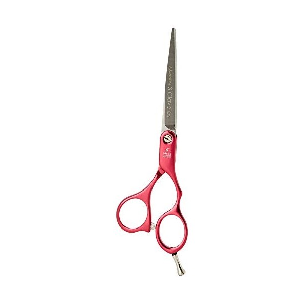 3 claveles, ciseaux pour le cheveux Rouge 6 "  – 1 unité