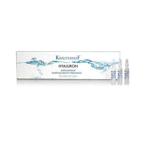 Kräuterhof® Hyaluron Tube dampulseur hautement concentré anti-âge 14 x 2 ml