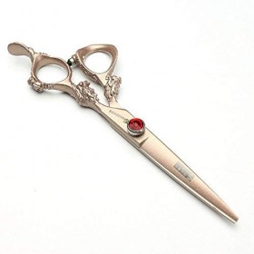 HAOTING Ciseaux de barbier 6.0 Pouces Tondeuse à Cheveux Professionnelle Japonaise Or Rose Haute dureté Sharp 440c Ensemble d