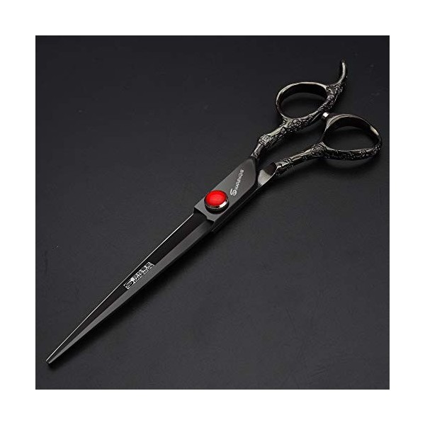 HAOTING Ciseaux de Coiffeur Noir 6 Pouces 440C Japon Ciseaux en Acier Haute dureté Coiffure Coupe de Cheveux Outils de Coiffu