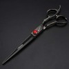 HAOTING Ciseaux de Coiffeur Noir 6 Pouces 440C Japon Ciseaux en Acier Haute dureté Coiffure Coupe de Cheveux Outils de Coiffu