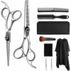 Ensemble de ciseaux de coiffure professionnel, kit de ciseaux de coupe pour amincissement des cheveux, pour hommes et femmes,