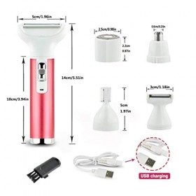 5-En-1 Multi-Fonction Rasoir Aisselles Cheveux Jambe Cheveux Rasoir Électrique Tondeuse À Sourcils Dames Épilateur Pour Tout 