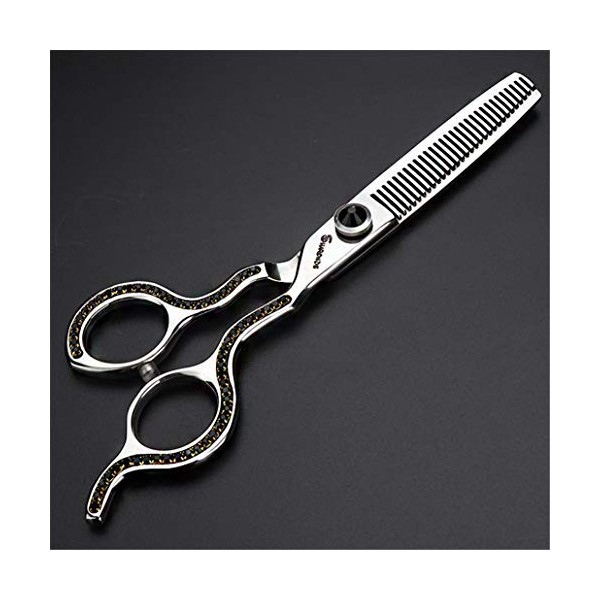 Argent 6,0 Pouces Ciseaux de Coupe Professionnelle Cheveux - Coiffure Ciseaux Dilution personnalité Set Salon de Coiffure Sal