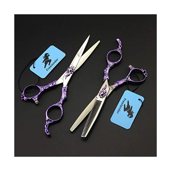 6,0 Pouces Ciseaux De Coiffure Professionnel Set, Haute Qualité Ciseaux De Coiffure en Acier Inoxydable, Ciseaux Droits Cisea