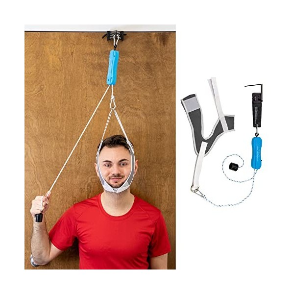 NeckPro Dispositif de traction cervicale avec support de porte