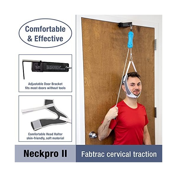 NeckPro Dispositif de traction cervicale avec support de porte