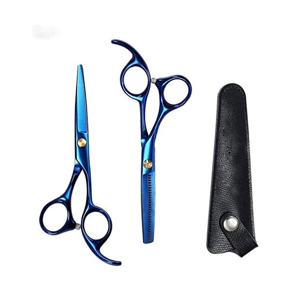 Ciseaux de coiffeur 5,5 pouces Ciseaux de barbier 440C Ciseaux de coiffure professionnels Ciseaux amincissants pour cheveux E