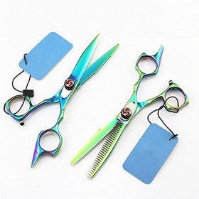 Ciseaux de coupe de cheveux, ciseaux professionnels 440c de 5,5 pouces pour salon de maquillage, ciseaux amincissants, ciseau...