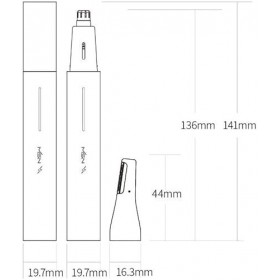 DENURA Trimeuse à Double tête Trimmer électrique Nose Trimmor Trimmer Rechargeable