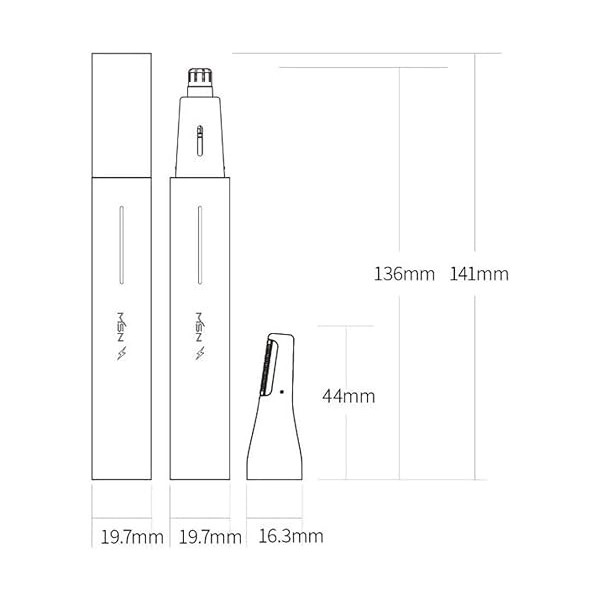 DENURA Trimeuse à Double tête Trimmer électrique Nose Trimmor Trimmer Rechargeable