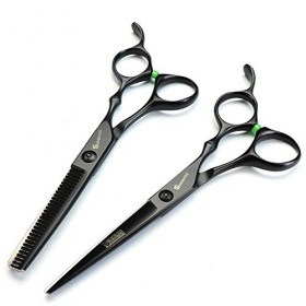 Ciseaux de barbier Ciseaux de coupe de coiffure professionnels et ciseaux à effiler Ensemble de ciseaux à cheveux de qualité ...