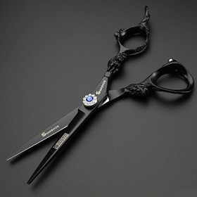 HAOTING Ciseaux de Coiffeur 6 Pouces Ciseaux de Coiffeur Professionnel Manche Dragon Japonais 440c Ciseaux de Coupe/amincisse...