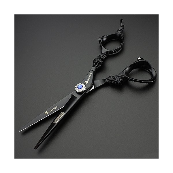 HAOTING Ciseaux de Coiffeur 6 Pouces Ciseaux de Coiffeur Professionnel Manche Dragon Japonais 440c Ciseaux de Coupe/amincisse