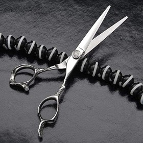 Ciseaux de barbier ciseaux de coiffure professionnels et ciseaux à effiler 15,2 cm en acier inoxydable violet salon de coiffu...